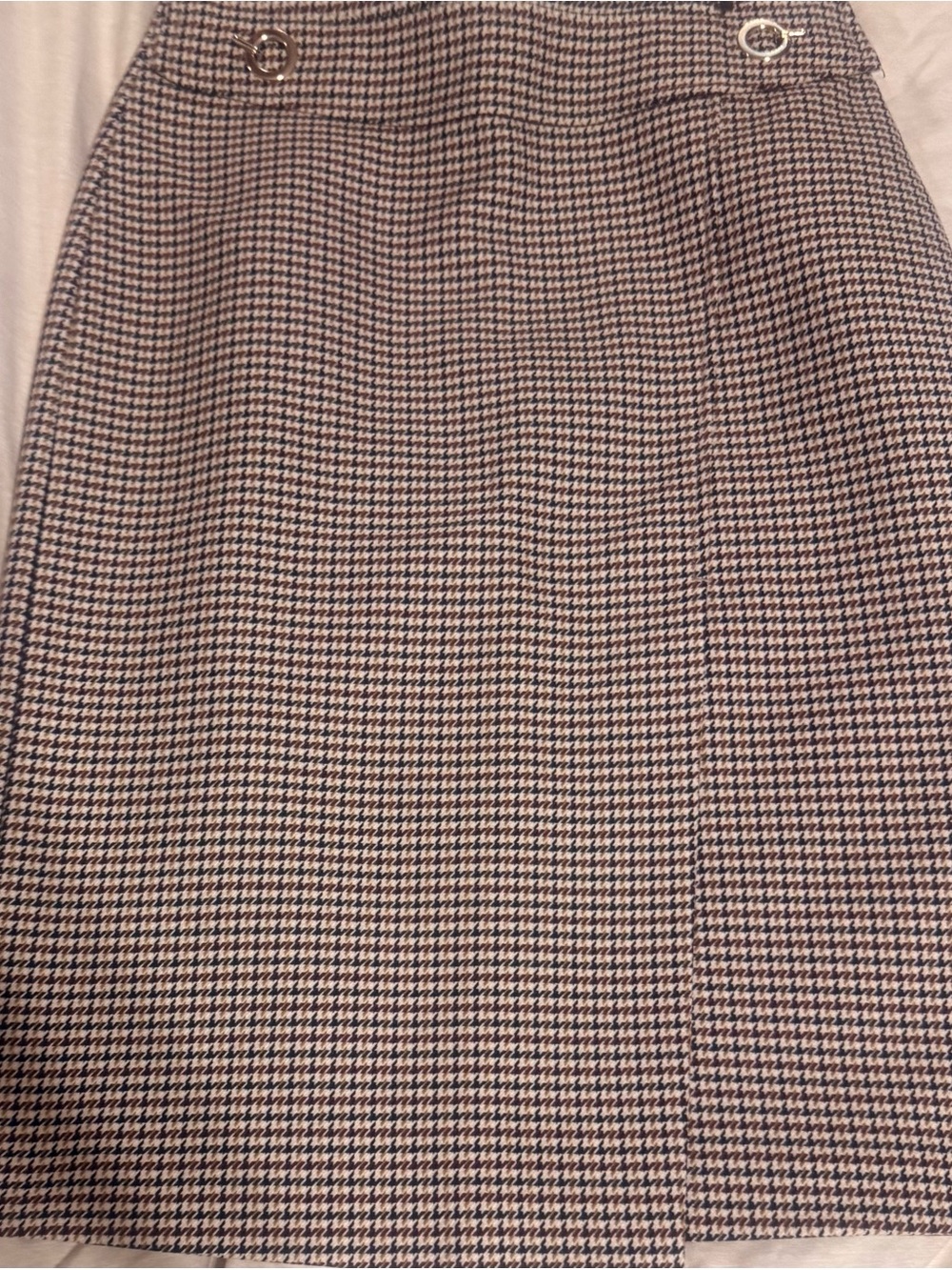 Houndstooth Pencil Skirt in Black and Cream NWOT H&M size 2
